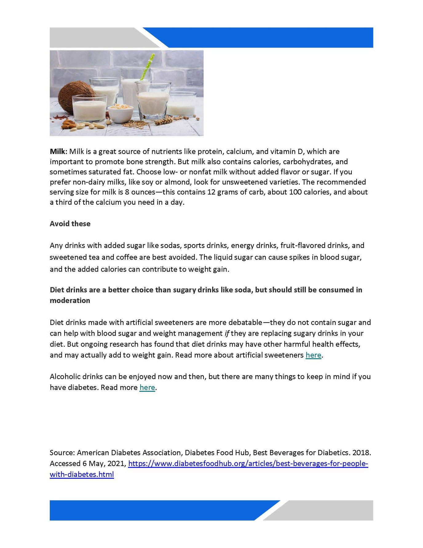 Best Beverages for People with Diabetes